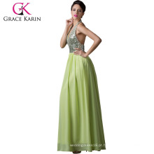 2015 New Sexy Women&#39;s Special Occasion Long Green Prom Dress Com Sequins Brilhantes CL6200